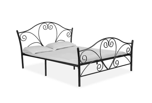 Iron Bed for Bedroom Metal Bed in Black Color