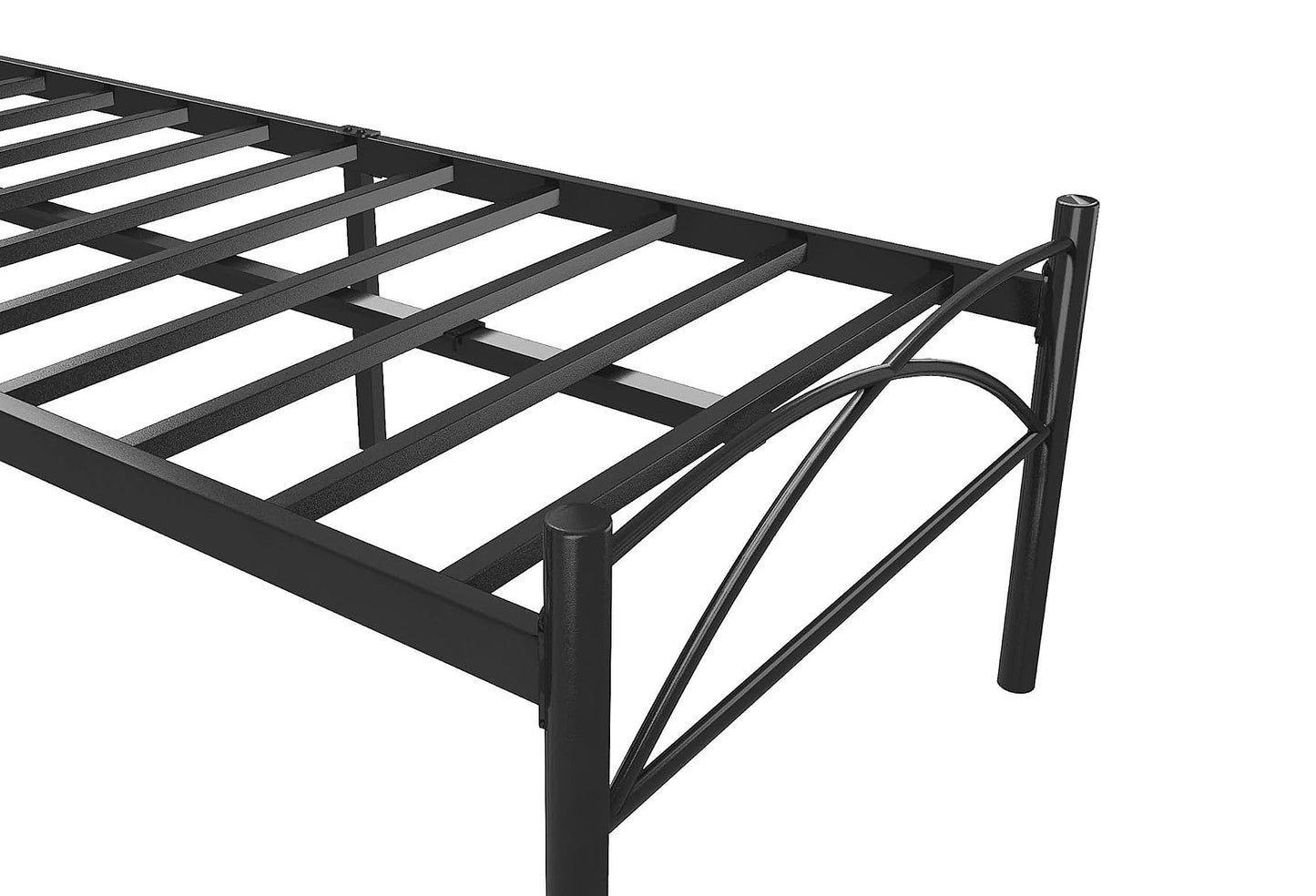 Iron Single Size Bed for Bedroom Metal Bed in Black Color