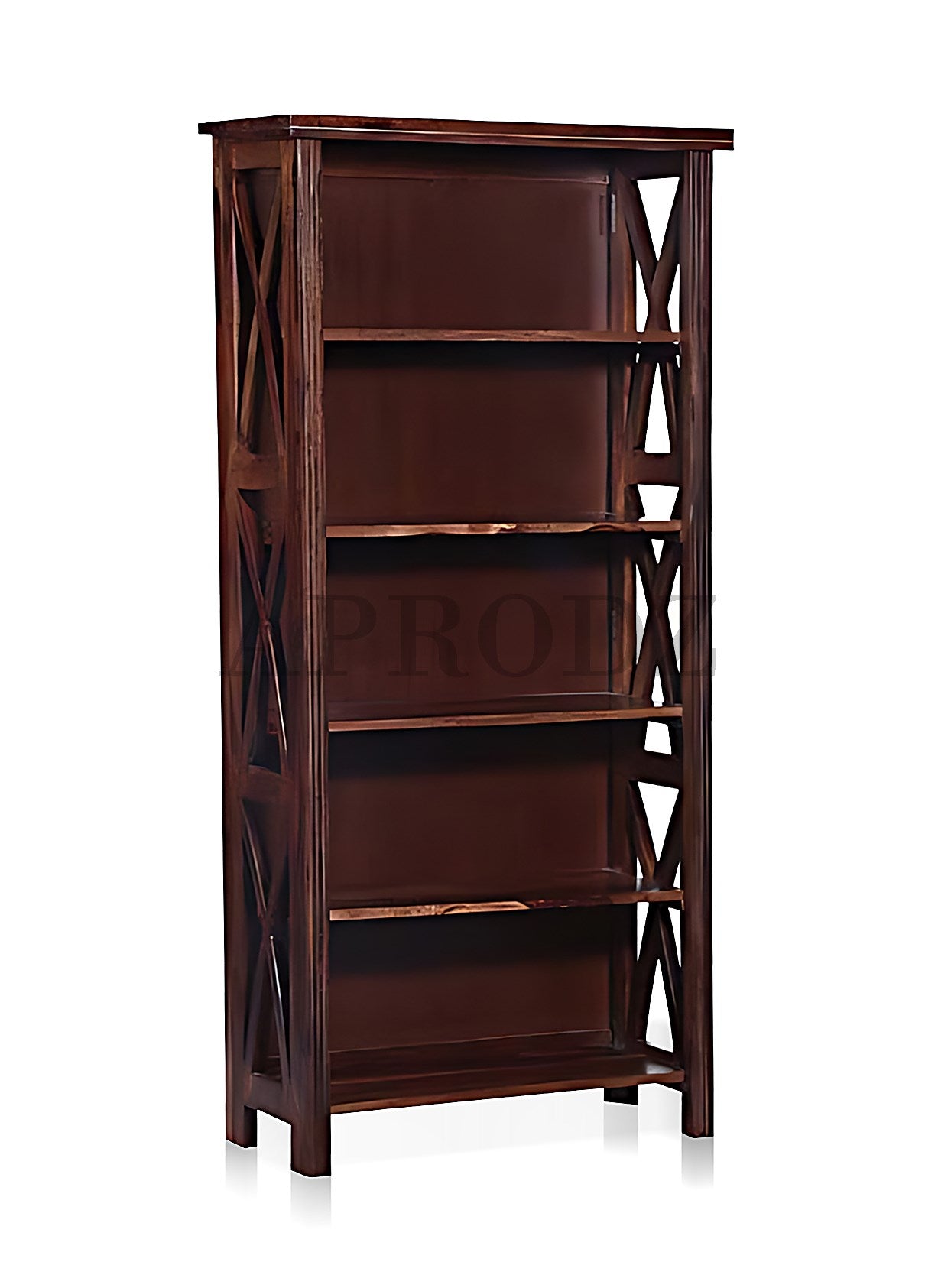 Bookshelf | Sheesham Wood Wooden Storage Organizer | Shelves Bookcase Rustic Durable, Stylish & Compact Design for Home, Office & Living Room | Furniture Organizer Elegant Finish (Brown 3)