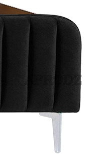 Fluted Velvet Upholstered Bed – Premium Platform Bed with Metal Feet & Luxurious Comfort for Bedroom & Home