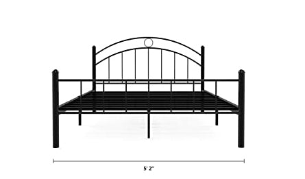 Metal Queen Size Bed for Bedroom Metal Bed in Black Color