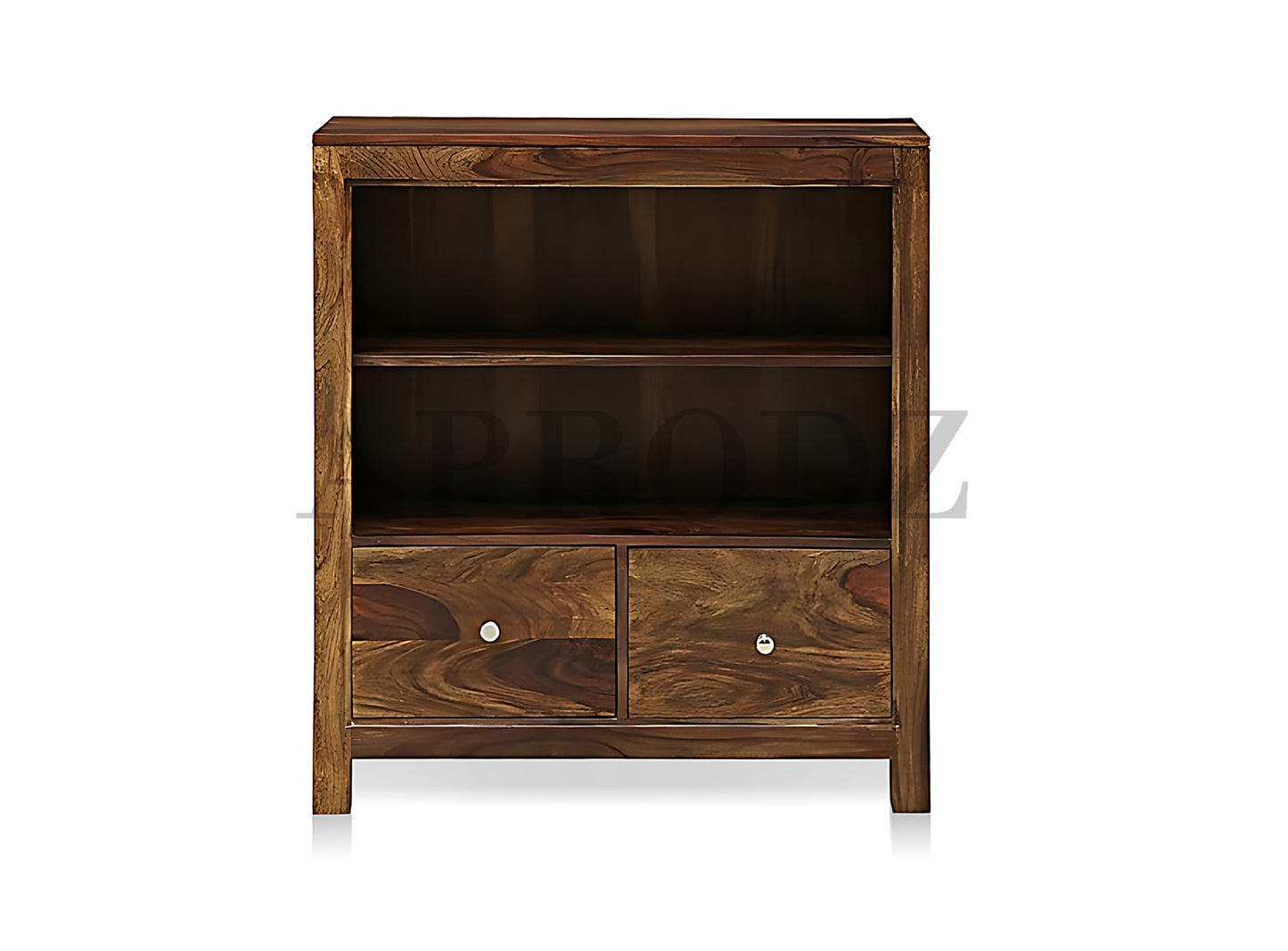 Bookshelf | Sheesham Wood Durable & Stylish Wooden Storage Organizer | Shelves Bookcase Rustic Elegant for Home Office Living Room | Compact Design Furniture Organizer (Rustic Teak)