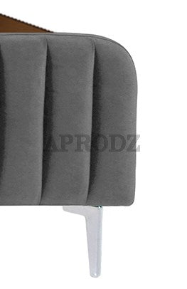Fluted Velvet Upholstered Bed – Premium Platform Bed with Metal Feet & Luxurious Comfort for Bedroom & Home
