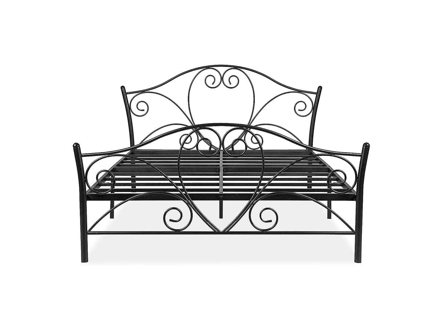 Iron Bed for Bedroom Metal Bed in Black Color