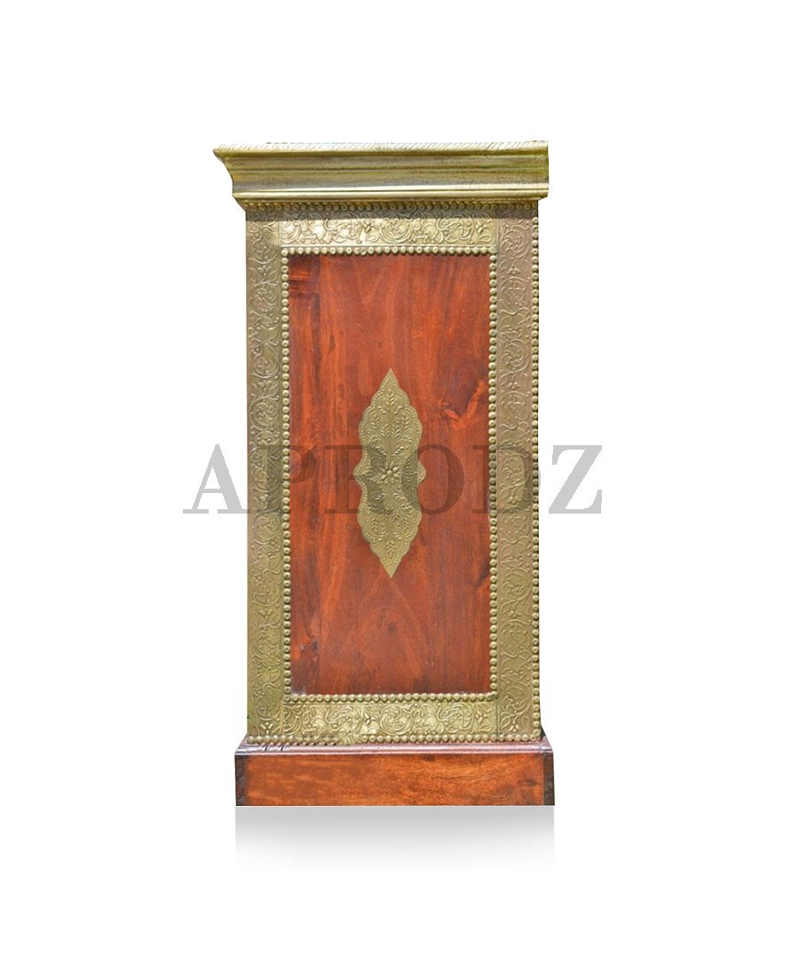 Wooden Antique Brass Multipurpose Sideboard Storage Cabinet for Home (Multicolor)