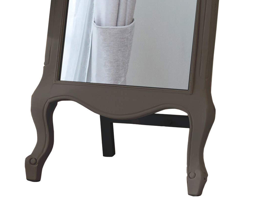 Mango Wood Home Decorative Thalo Standing Long Mirror for Living Room