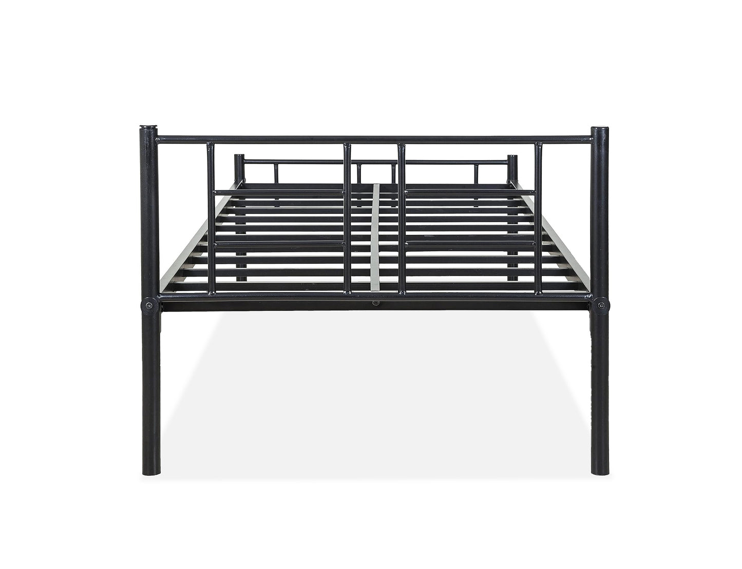 Iron Single Bed for Bedroom Single Size Metal Bed (Black Color)