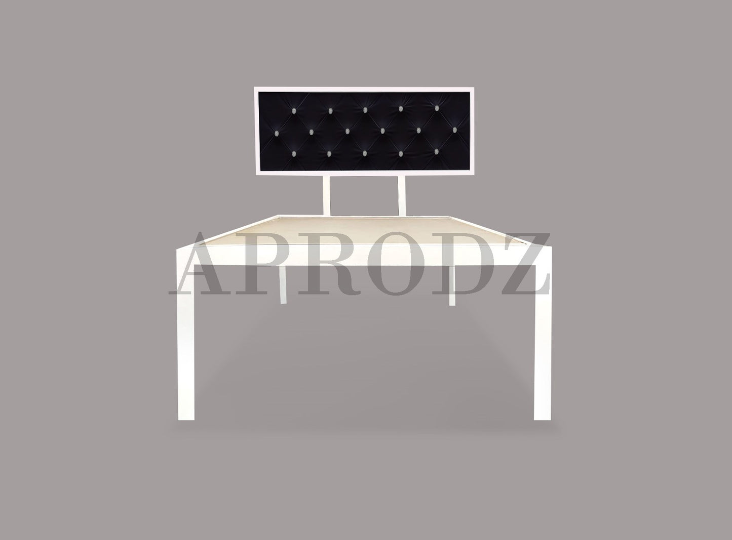 Single Size Bed with Upholstered Headboard | CR Steel Frame | Modern Platform Bed | Sturdy, Durable & Noise-Free | No Box Spring Needed | Stylish Furniture