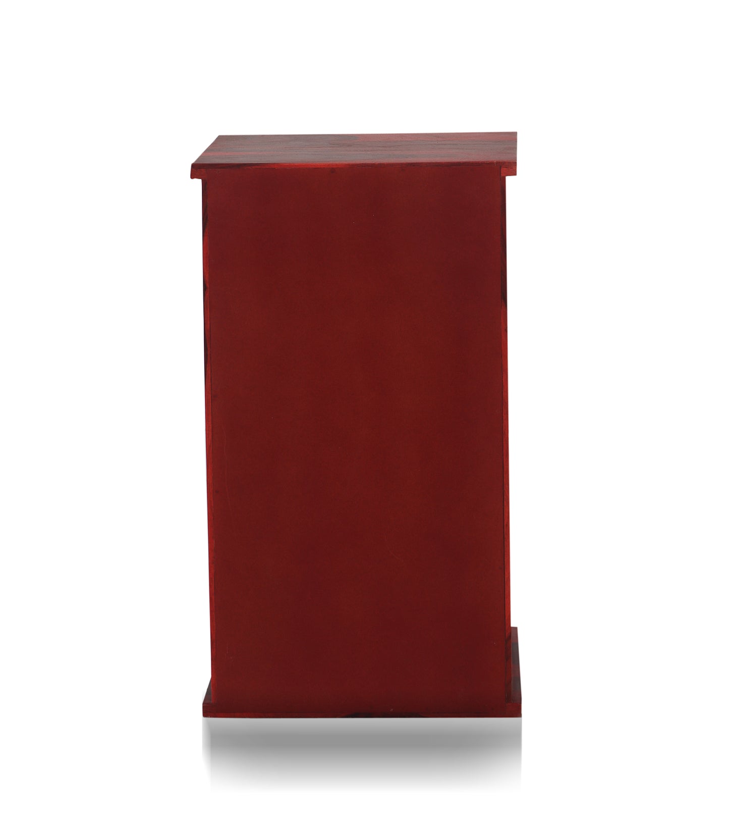 Solid Sheesham Wood Stolik 2 Open Shelves & 1 Drawer Bedside Table for Bedroom & Living Room (Rosewood Finish)