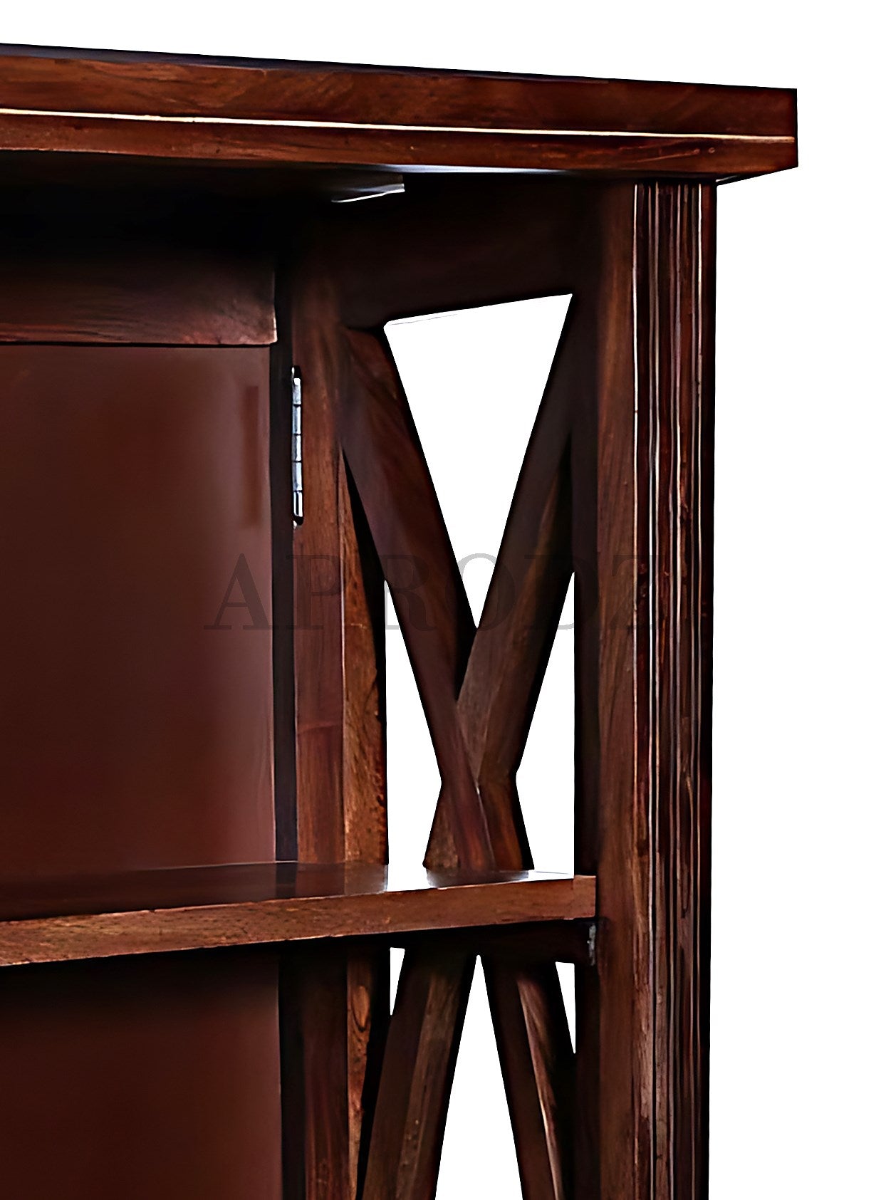 Bookshelf | Sheesham Wood Wooden Storage Organizer | Shelves Bookcase Rustic Durable, Stylish & Compact Design for Home, Office & Living Room | Furniture Organizer Elegant Finish (Brown 3)