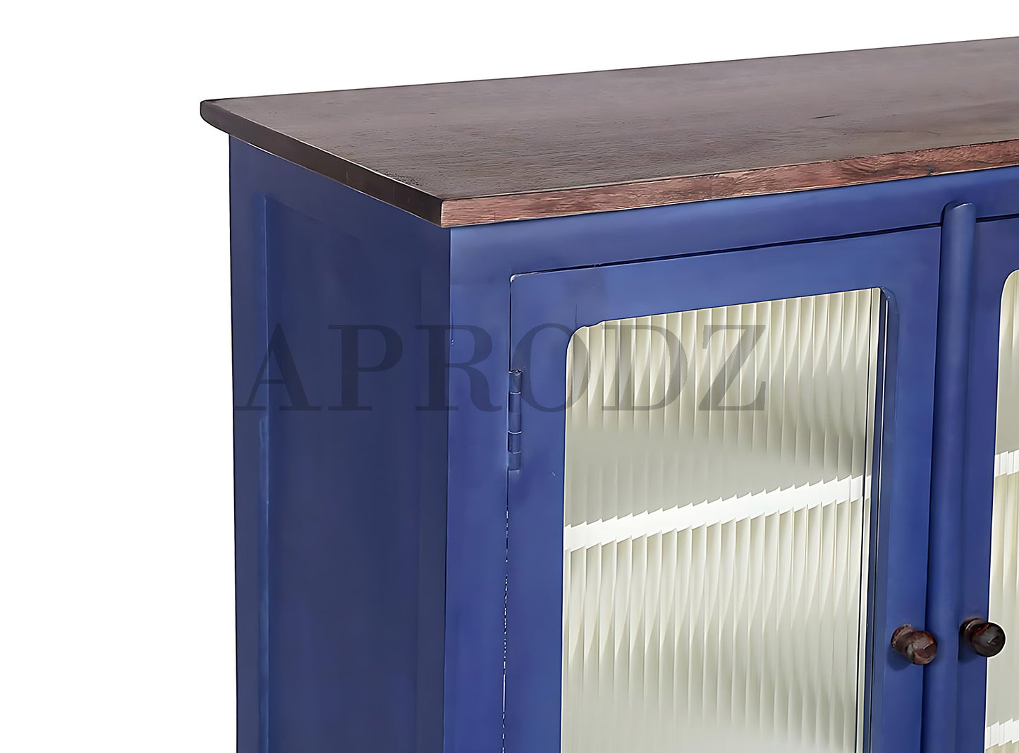 2 Door Cabinet with Wicker Front 2 Shelves | Mango Wood Storage Organizer | Rustic Durable Stylish Wooden Furniture | Compact Design Home Decor