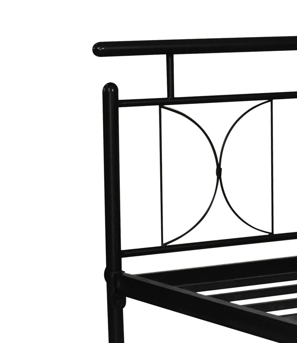 Iron Single Bed for Bedroom Single Size Metal Bed in Black Color