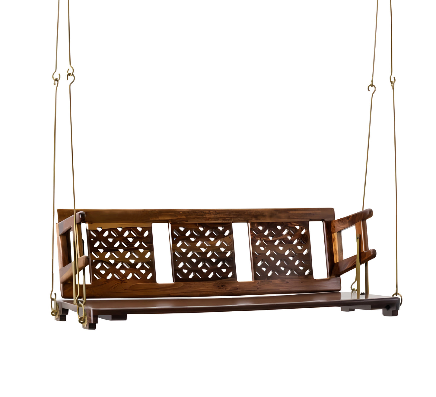 Reversible Wooden Swing Jhula for Indoor Outdoor & Balcony | House Swings for Adults (Honey Finish)