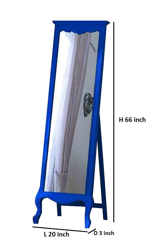 Mango Wood Home Decorative Thalo Standing Long Mirror for Living Room