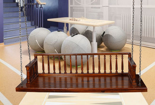 Wooden Swing Jhula for Indoor Outdoor & Balcony | House Swings for Adults (Teak) (DIY)