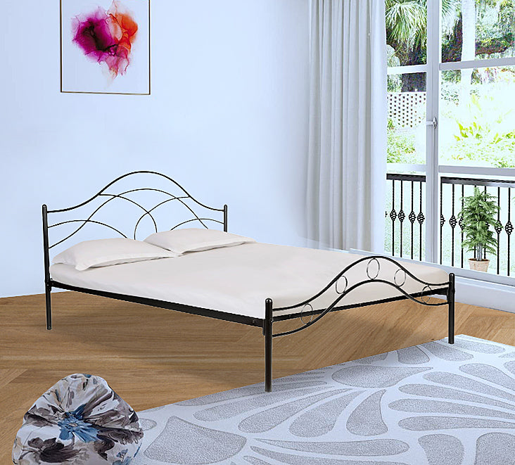 Metal King Size Bed for Bedroom Metal Bed - Black Color