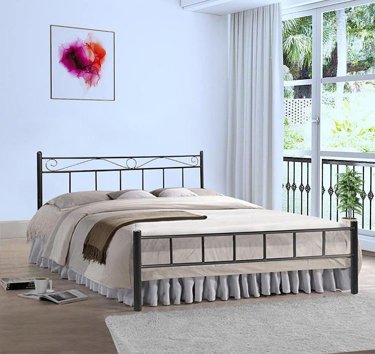 Bed for Bedroom Metal Bed in Black Color