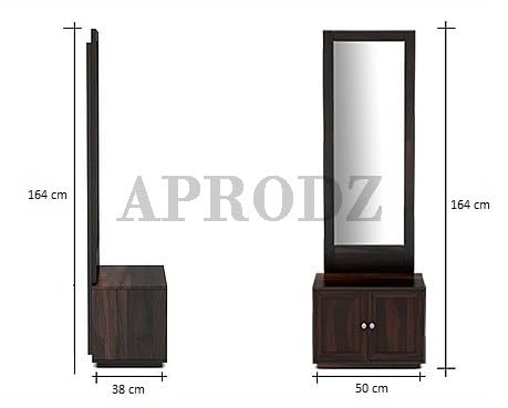 Sheesham Wood Dressing Table with Two Door for Living Room