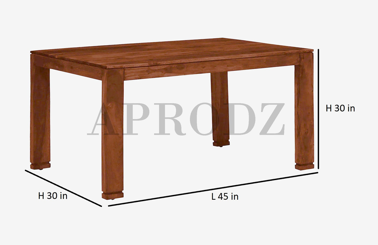 Sheesham Wood Salvador 4 Seater Dining Table Set for Home and Living Rooms| Dining Furniture