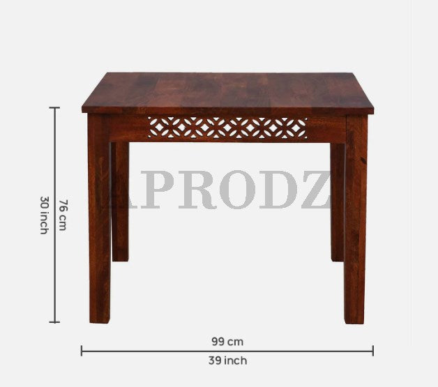 Sheesham Wood Durque 4 Seater Dining Table Set for Home | Dining Furniture