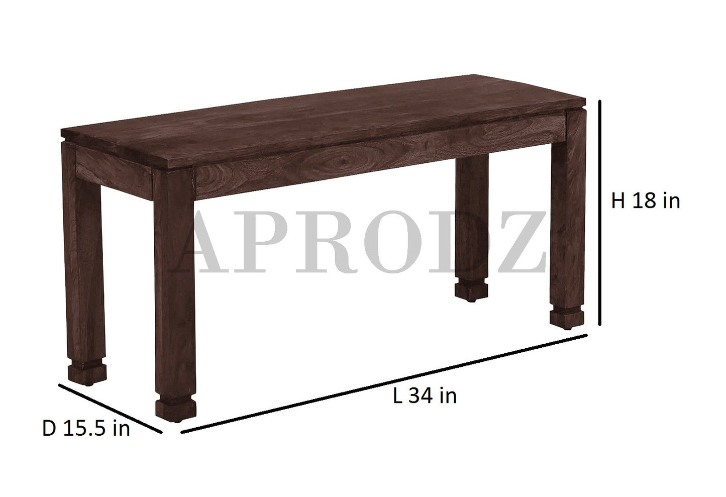 Sheesham Wood Salvador 4 Seater Dining Table Set with 1 Bench and 2 Chair for Home | Dining Furniture