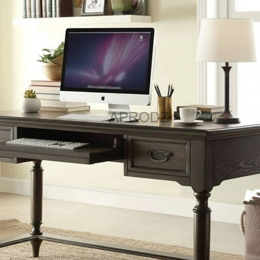 Sheesham Wood Benld Study Desk Table for Home and Office | Brown Finish