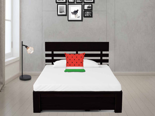 Sheesham Wood Without Storage Single Size Trevi Bed for Bedroom Stylish | Dark Brown Finish