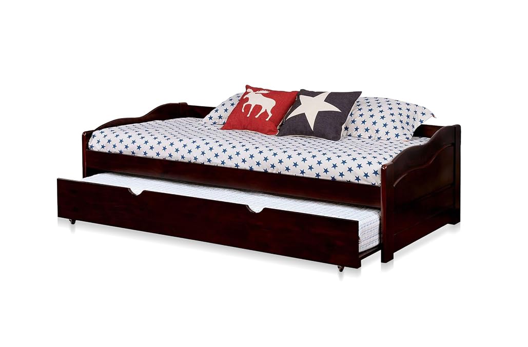 Solid Wood Gymea Daybed with Trundle Bed for Living Room | Bed for Bedroom