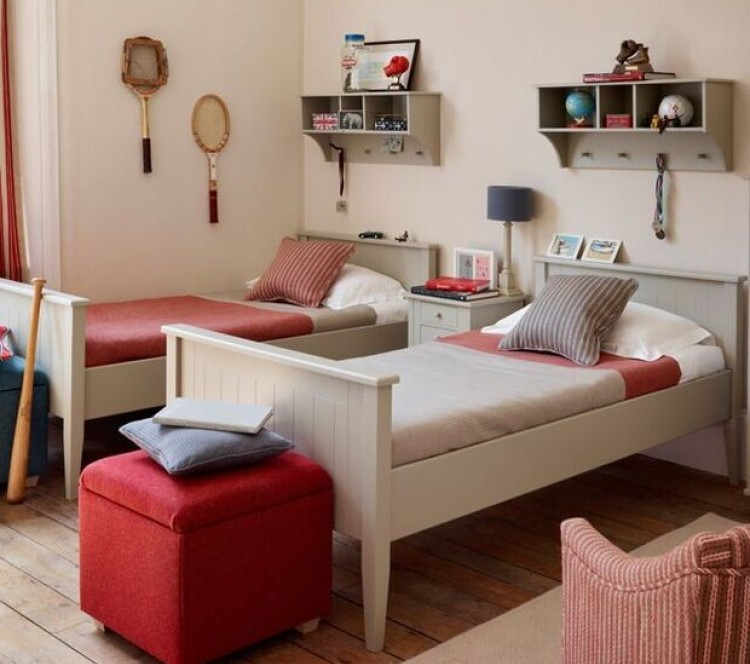 Solid Wood Single Bed_Grey_1