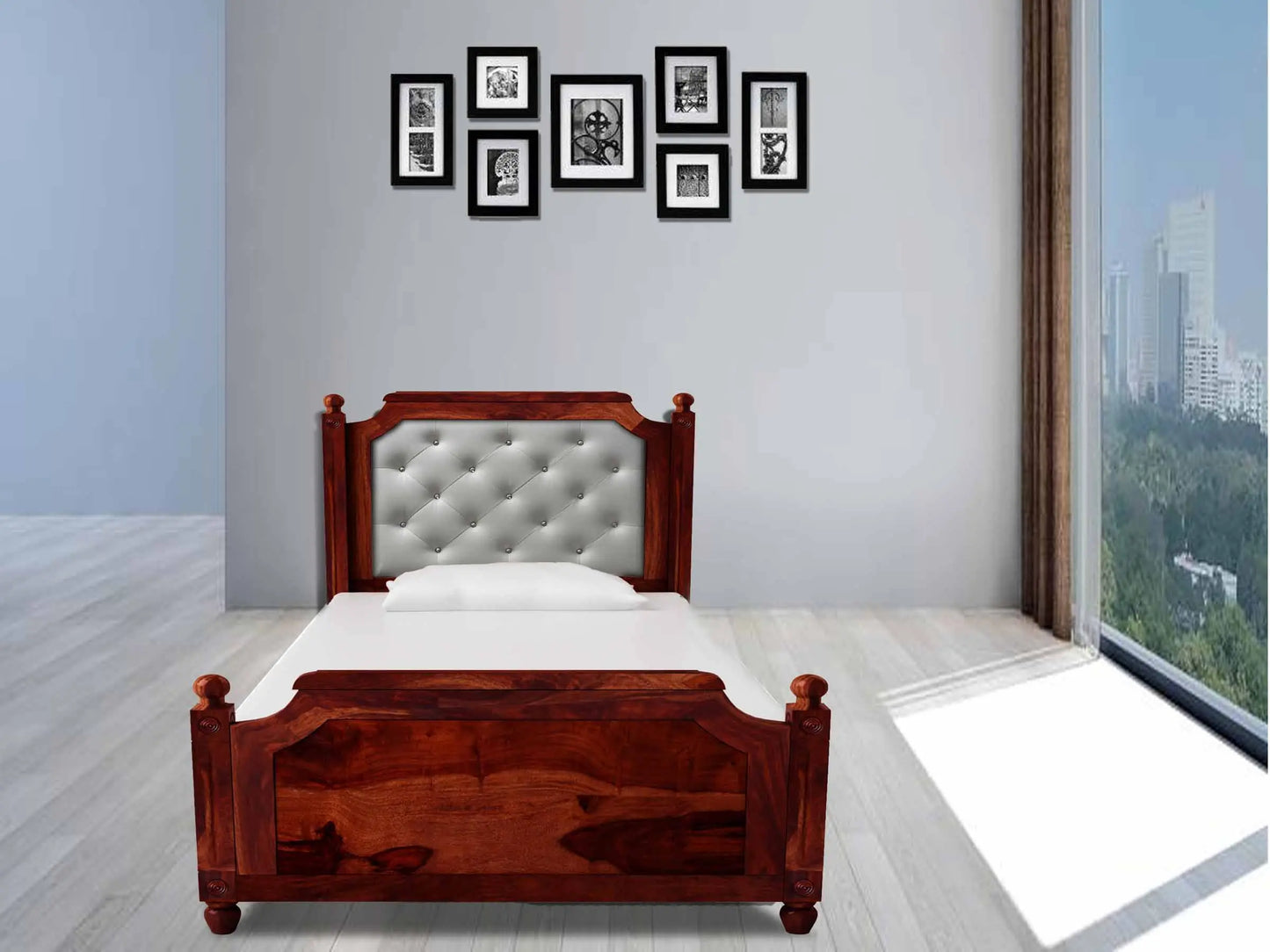 Sheesham Wood Without Storage bed for bedroom, living room