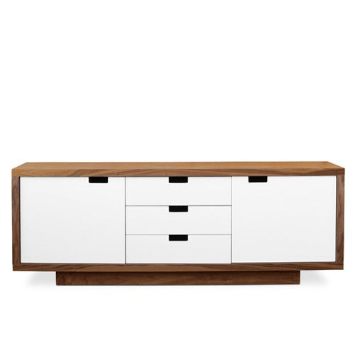 Sheesham Wood Derby Sideboard Storage Cabinet for Living Room | Wooden Cabinet for Kitchen | White Finish