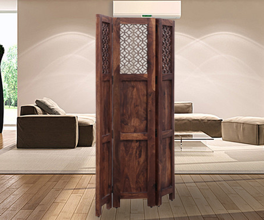 Durque 3 Panel Room Divider - Provincial Teak