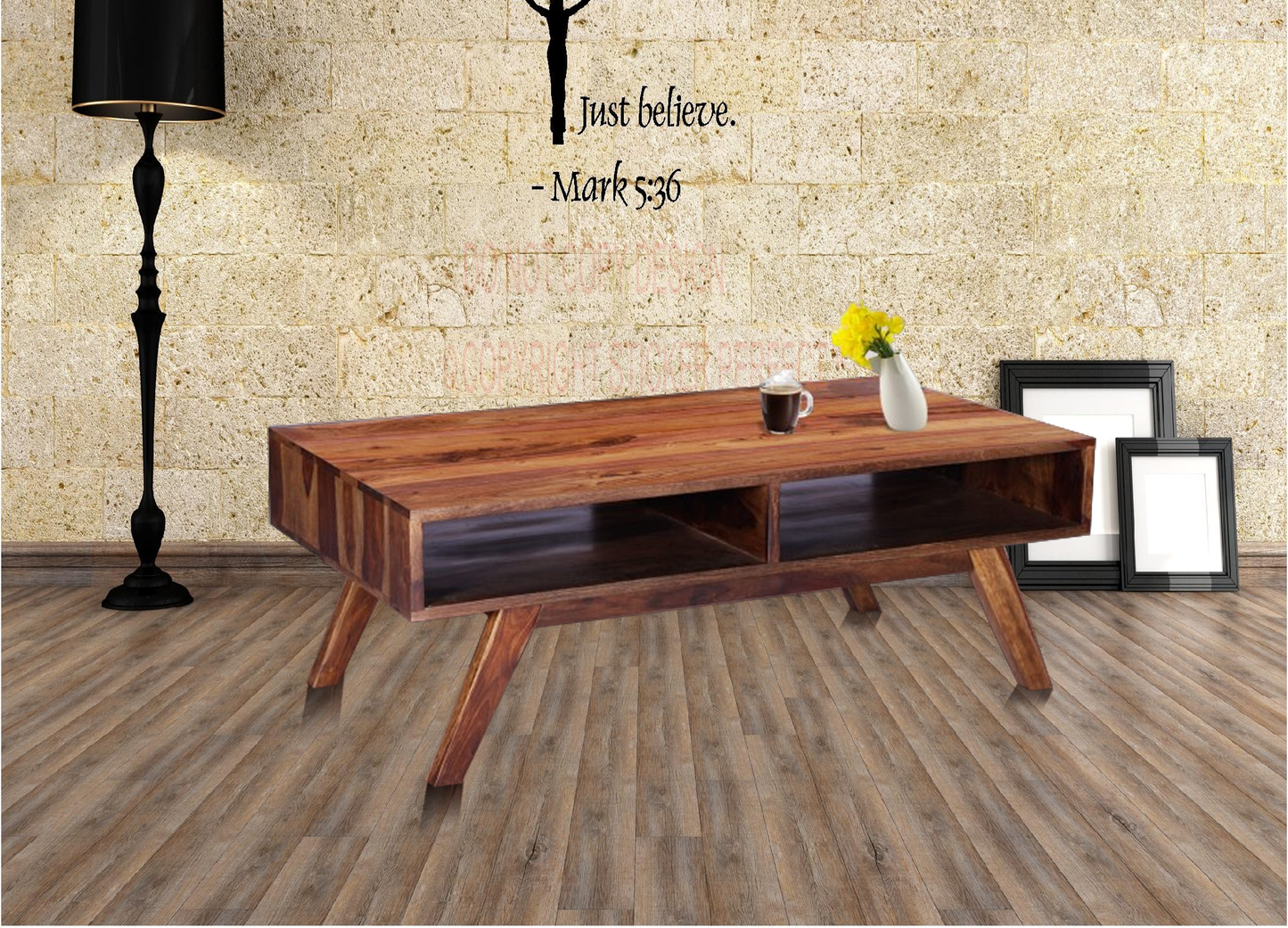 Sheesham Wood Olry Stylish Coffee Table for Living Room | Center Table for Home | Brown Finish