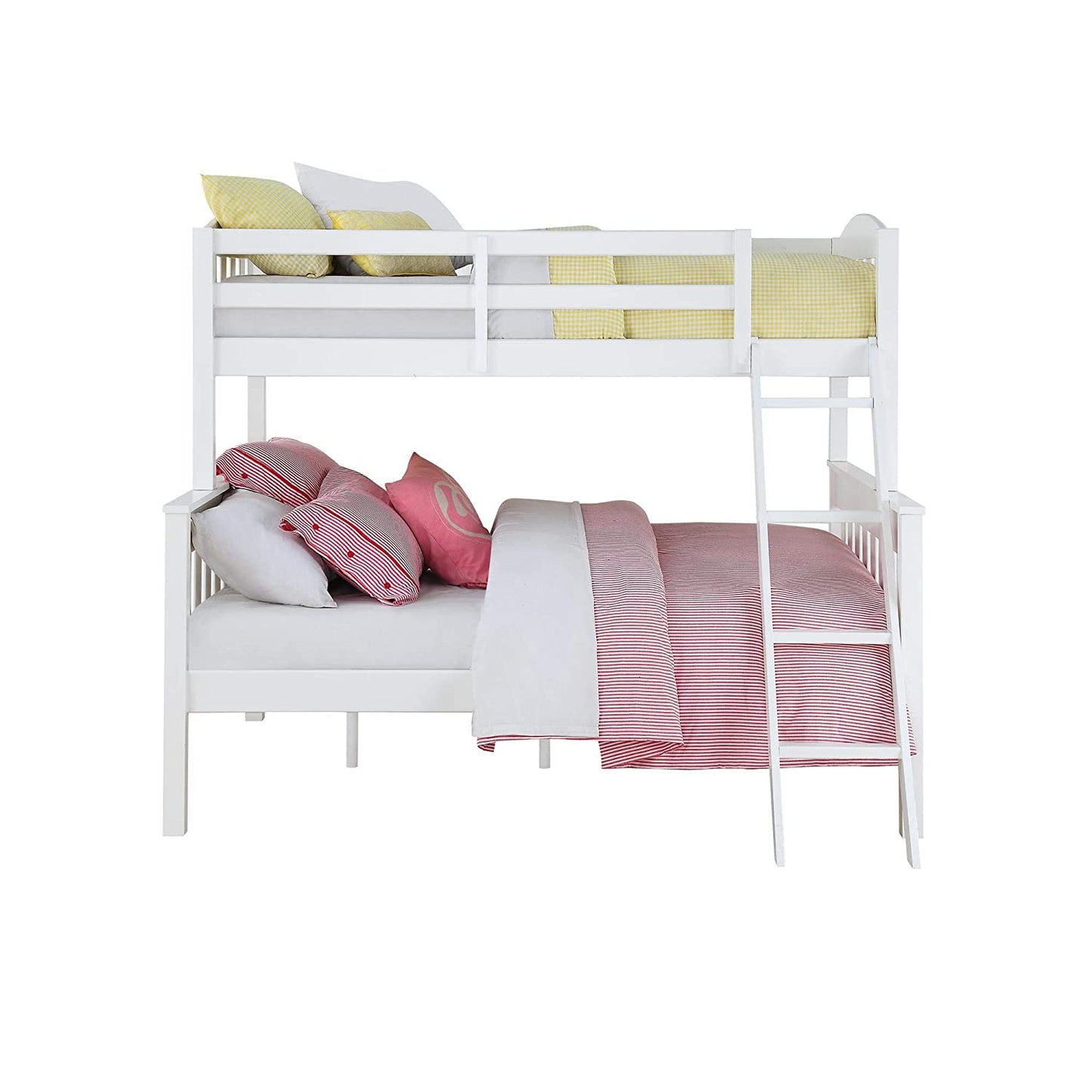 Mango Wood Coedlac Kids Bunk Beds with Ladder for Bedroom | Grey Finish