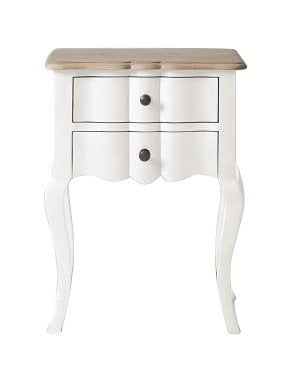 Mango Wood Tinto Stylish Bedside Table for Bedroom Living Room with 2 Drawer End Table