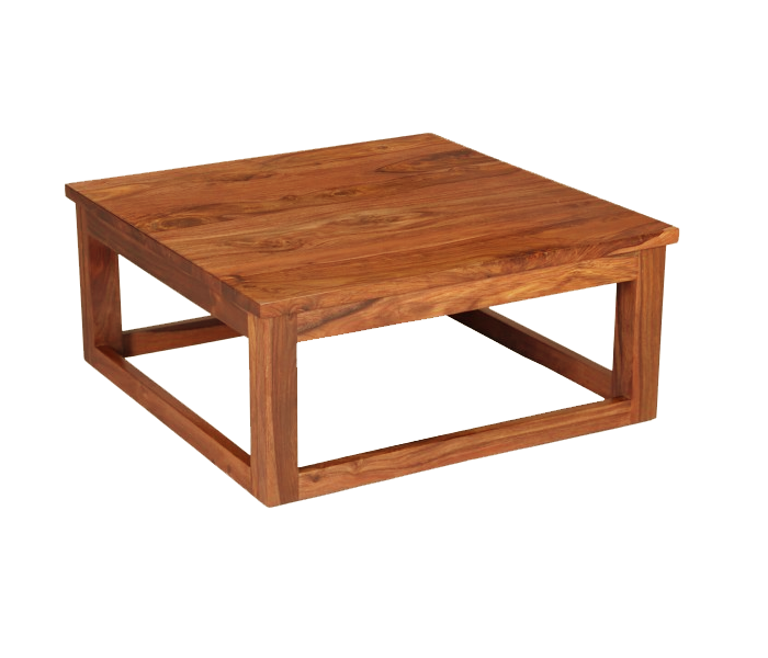 Sheesham Wood Square Shape Norsup Center Coffee Table for Living Room | Brown Finish