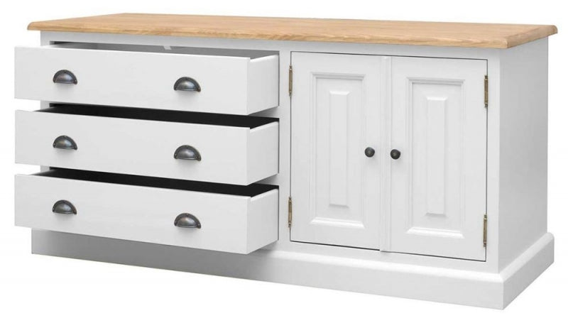 Mango Wood Leo Storage Entertainment TV Stand Unit for Living Room