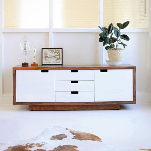 Sheesham Wood Derby Sideboard Storage Cabinet for Living Room | Wooden Cabinet for Kitchen | White Finish