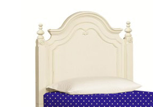 Solid Wood Without Storage Single Size Carne Bed for Bedroom Stylish | Cream Finish