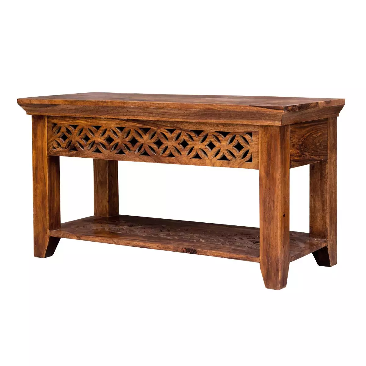 Durque Box Bench with Storage, Teak, Standard