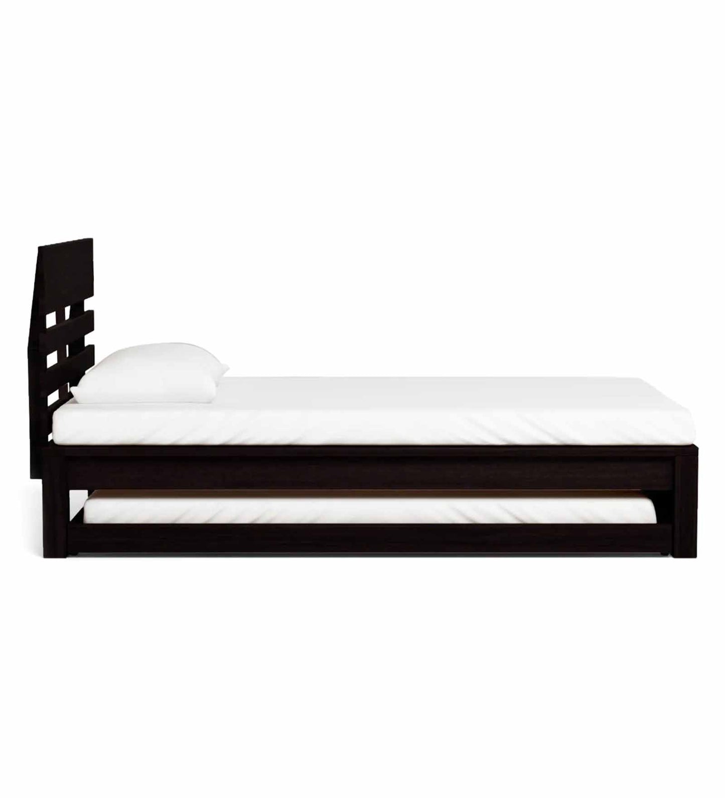Sheesham Wood Without Storage Single Size Trevi Bed for Bedroom Stylish | Dark Brown Finish