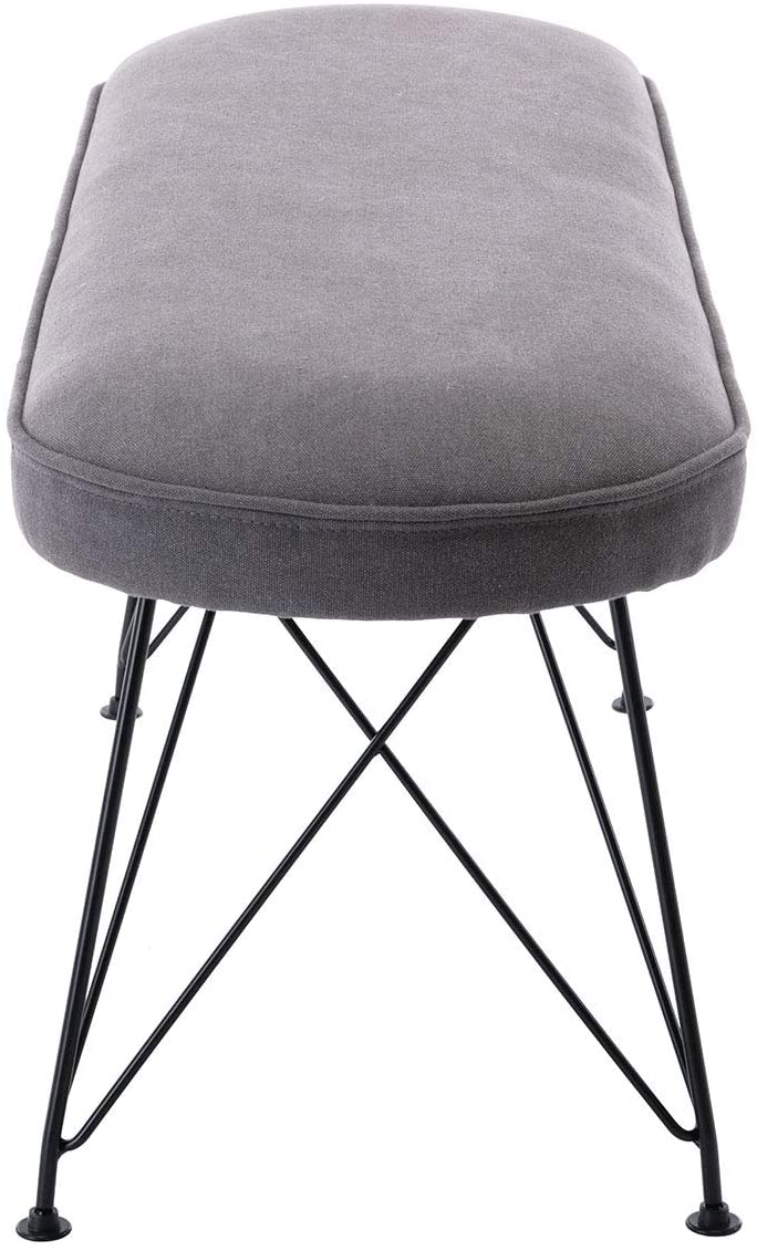 Ottoman Upholstered and Metal Bench