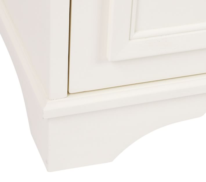 Mango Wood Norto Extra Wide Dresser & Topper Set with Topper Mattress Changing pad is Also Included/White Color
