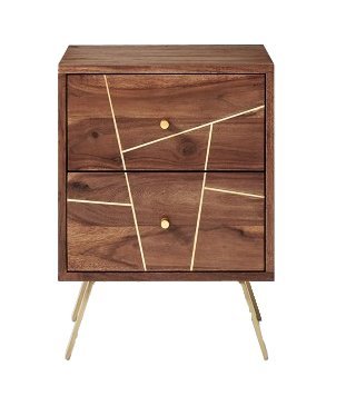 Solid Wood Gandra Bedside Storage Table for Living Room
