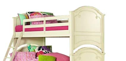 Mango Wood Heldcys Kids Bunk Beds with Storage for Bedroom | Cream Finish