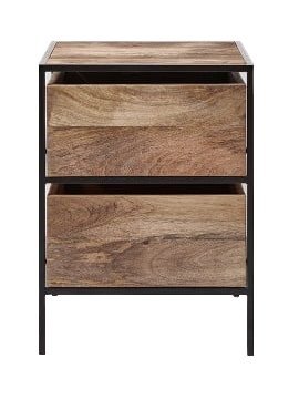 Solid Wood Flora Bedside Storage Table for Living Room Aprodz