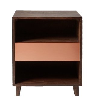 Mango Wood Alfena Bedside Table for Bedroom Living Room with 1 Drawer End Table