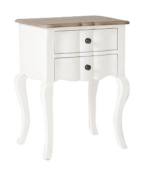 Mango Wood Tinto Stylish Bedside Table for Bedroom Living Room with 2 Drawer End Table