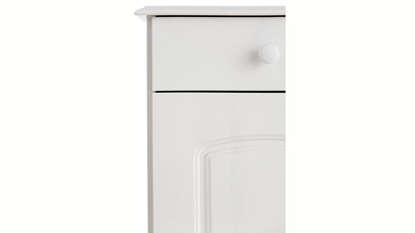 APRODZ Solid Wood Campinas Sideboard Storage Cabinet for Living Room | White