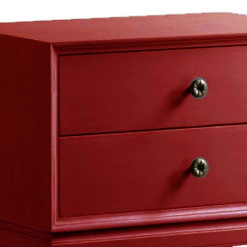 Lajas Mango Wood Bedside Table with Two Drawer Aprodz